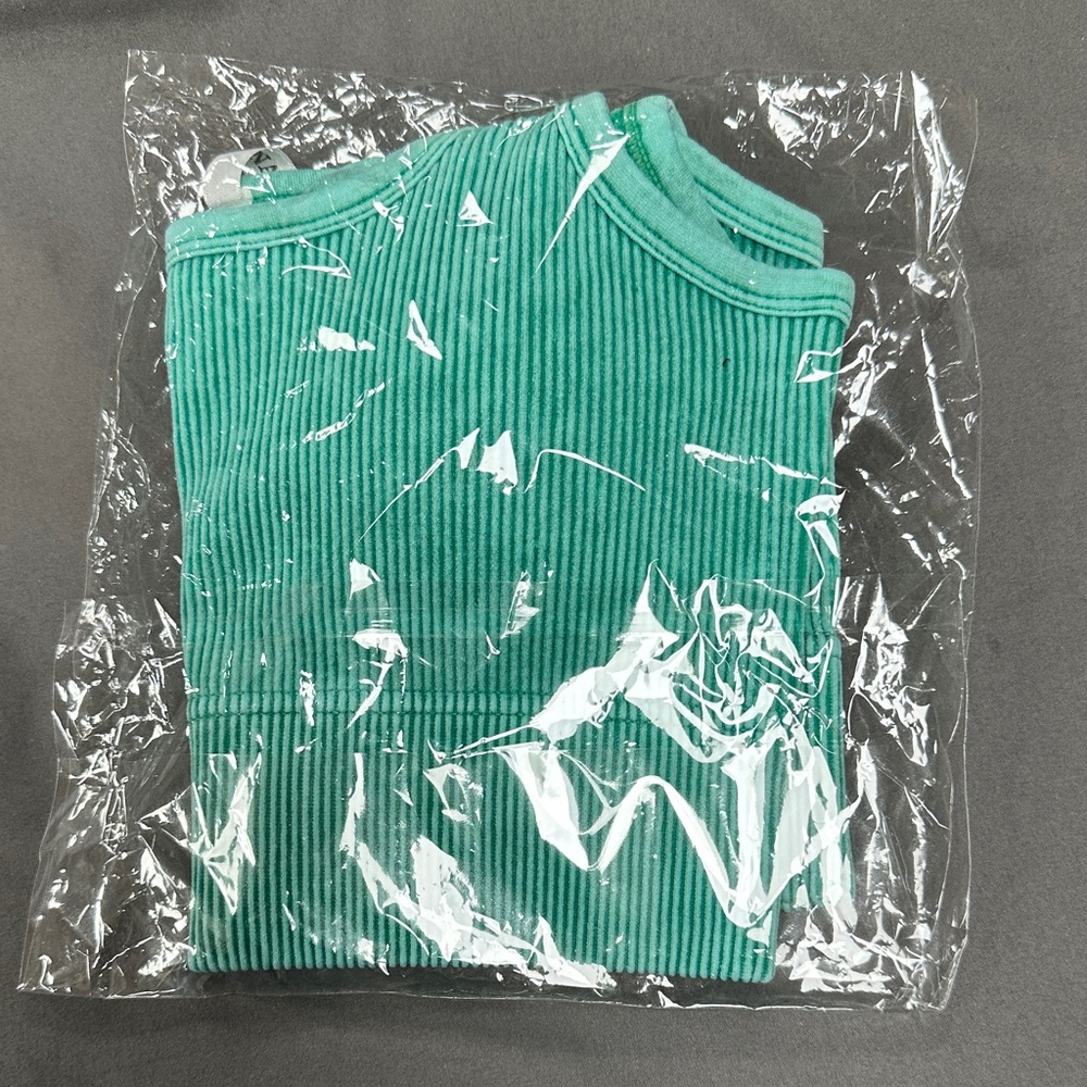 Teal Ribbed Women's Bra